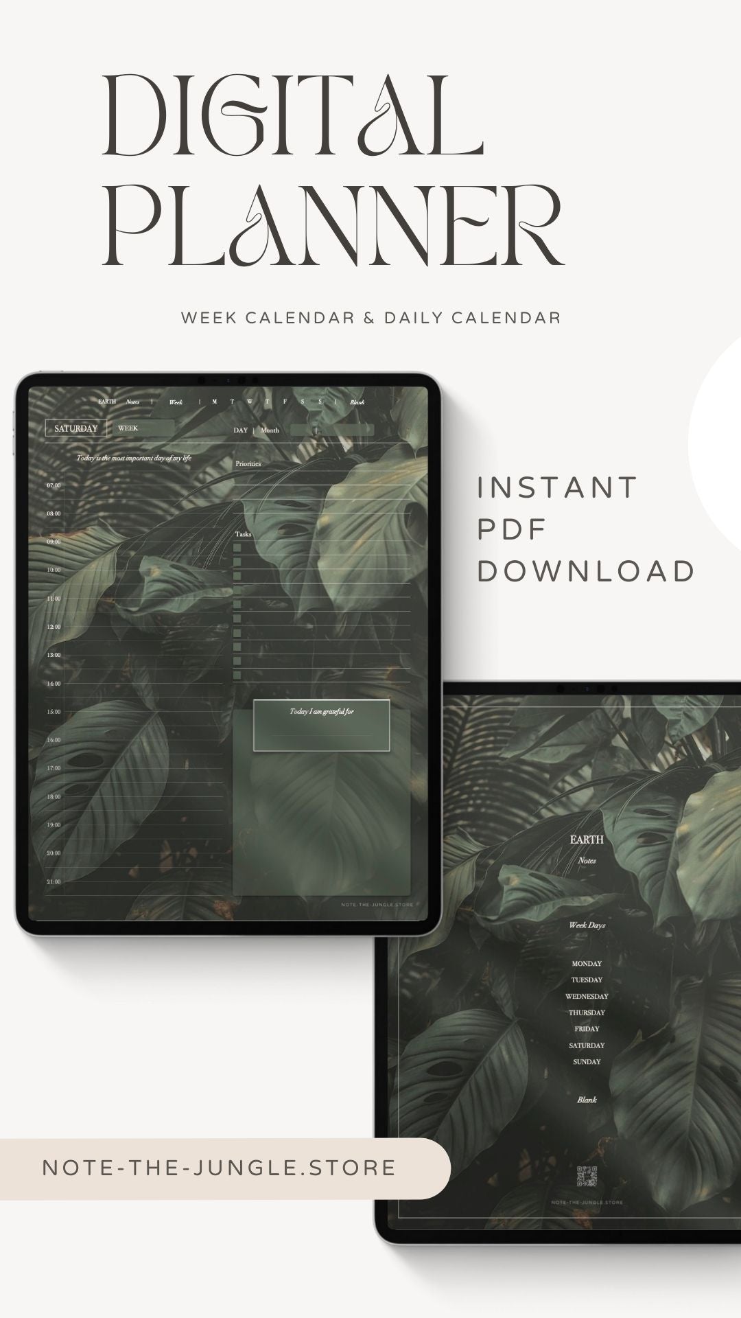 Jungle | WeekDays (Digital Planner)