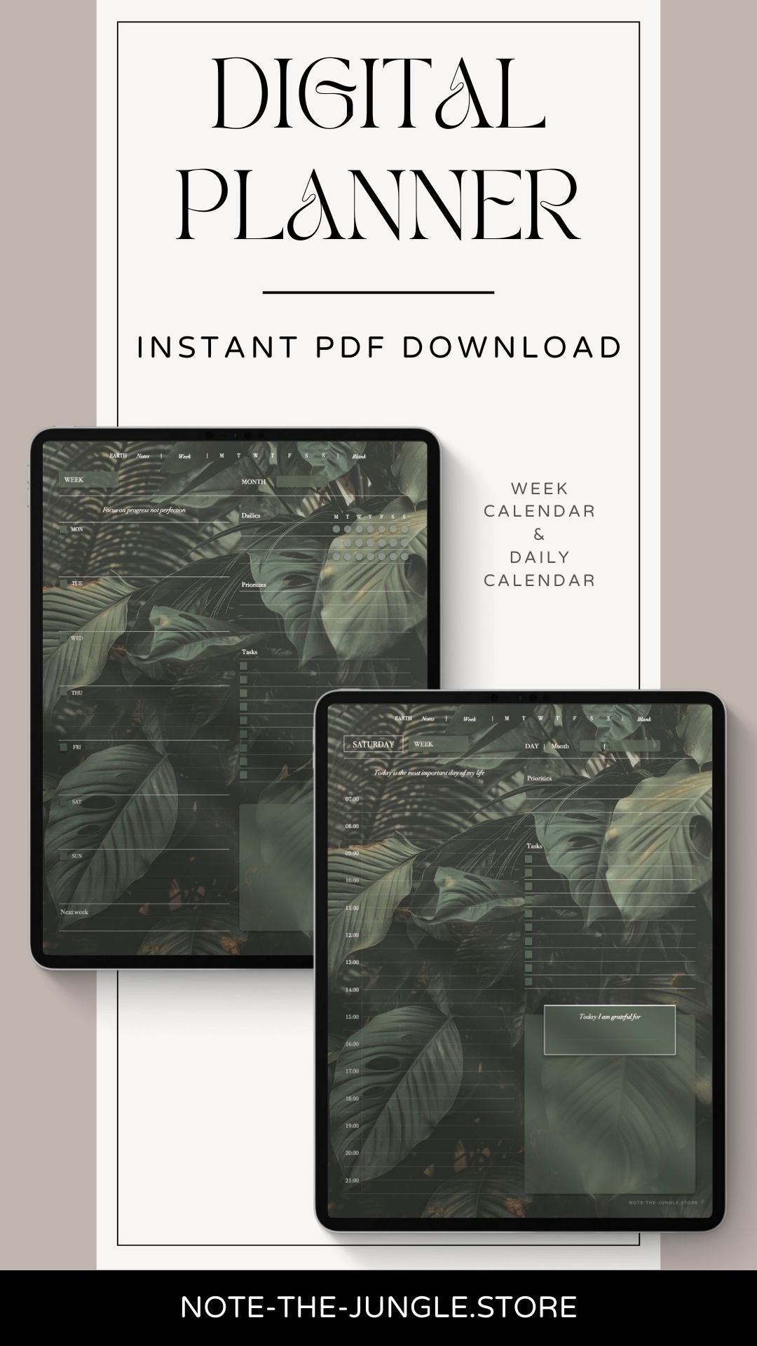 Jungle | WeekDays (Digital Planner)