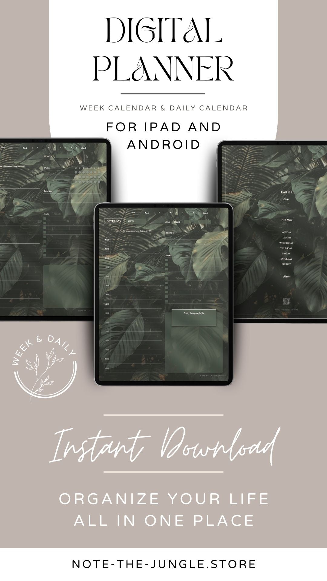 Jungle | WeekDays (Digital Planner)