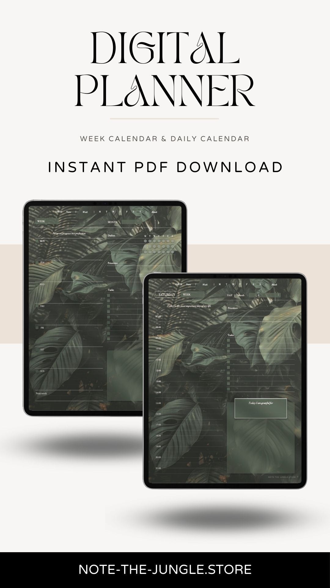 Jungle | WeekDays (Digital Planner)